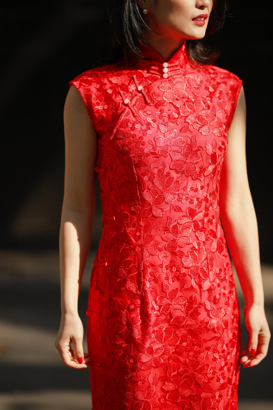 The Little Red Qipao - Scarlet Lace