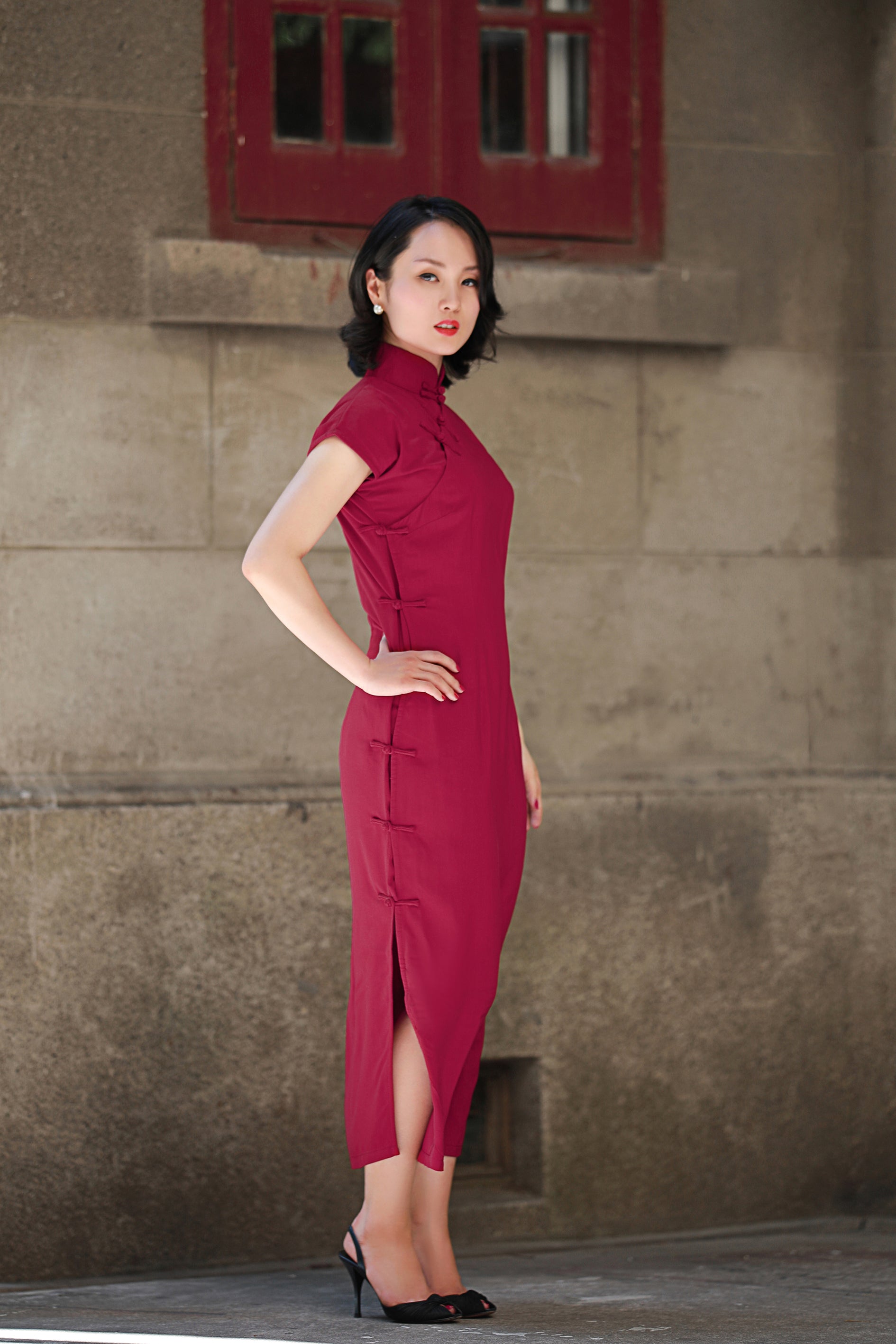 green emerald velvet dress Chinese Wedding Dress | Modern Cheongsam & Qipao | East Meets Dress main image 0