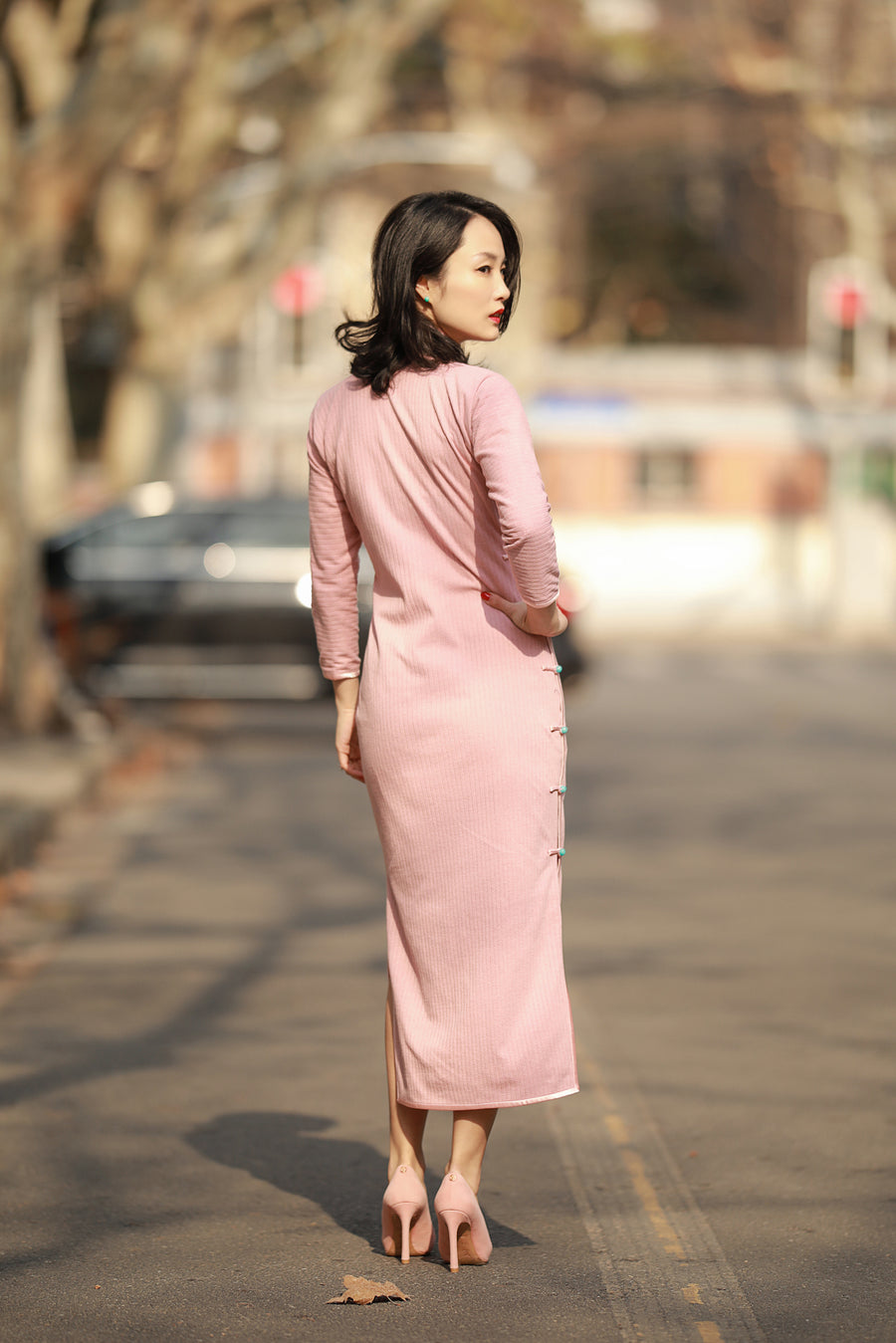 The Romantic Qipao - Soft Blush and Azure